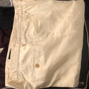 LIGHT Cream DAVID CHU PANTS 36 MADE IN ITALY - COTTON/LINEN